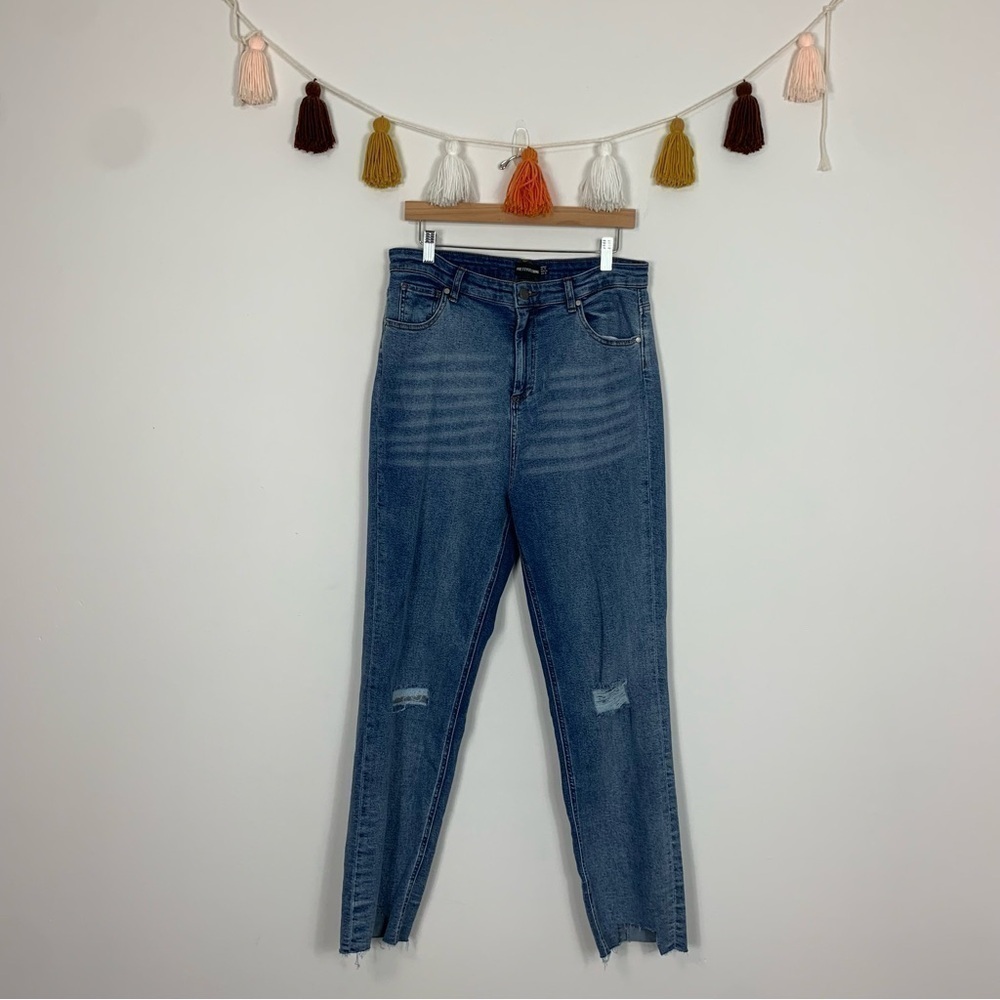 PrettyLittleThing Farleigh Mom Jeans Medium Wash Size 12